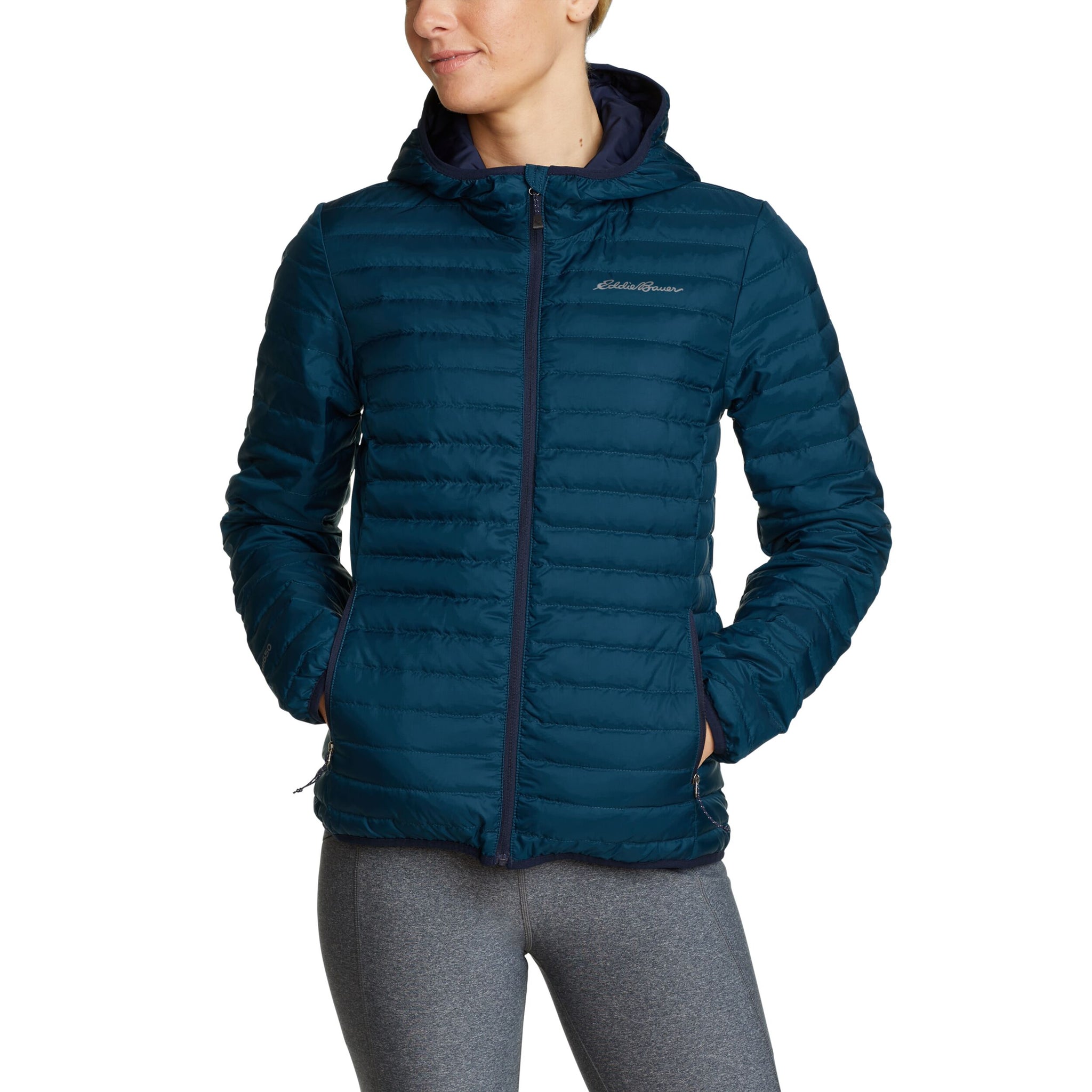 CHAQUETA CON CAPOTA DE MUJER MICROLIGHT DOWN / EDDIE BAUER